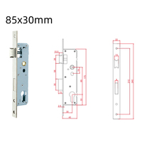 Corps de serrure de porte à mortaise étroite en acier pour sécurité, modèles 8520, 8525, 8530, 8535, personnalisé en usine pour porte en PVC