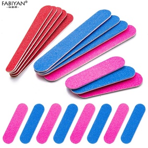 Papier de verre émeri 100/180 double face Mini <span class=keywords><strong>lime</strong></span> à ongles en <span class=keywords><strong>bois</strong></span> double face en 100 pièces emballées dans un sac OPP - Product Image 2
