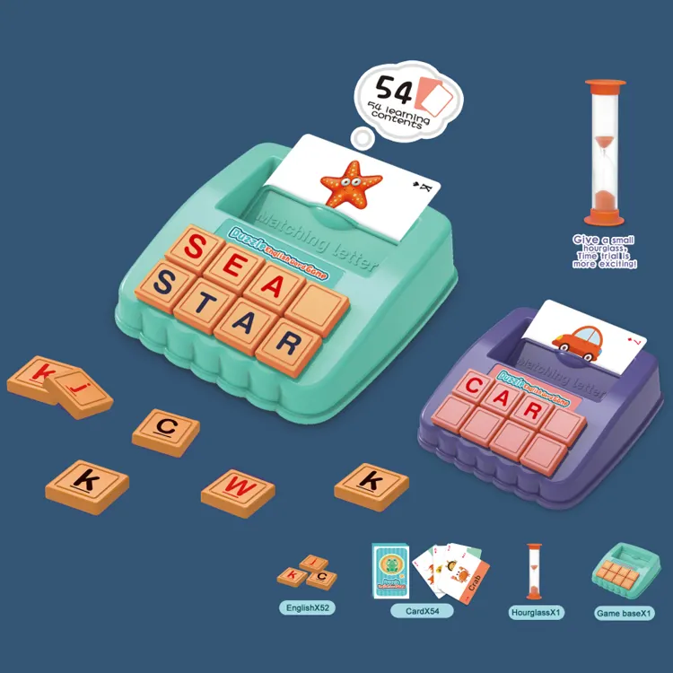 2021 lettre assortie Puzzle carte enfants anglais amusant jeu d'orthographe de mots