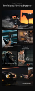 <span class=keywords><strong>Hohem</strong></span> M7 <span class=keywords><strong>ISteady</strong></span> M7 Estabilizador con Seguimiento Facial por IA, Gimbal de 3 Ejes para Teléfono con Palo Selfie Incorporado para iPhone 16 y Samsung, Comparativa con Gimbal M6 - Product Image 5