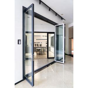 Porte pliante en accordéon double verre blanc de meilleure qualité Portes pliantes en aluminium - Product Image 5