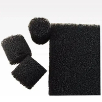 Mousse de polyuréthane à charbon actif personnalisée en usine éponge filtrante réticulée à cellules ouvertes 18-60ppi