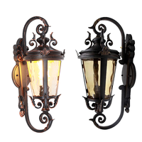 Lampes murales d'extérieur classiques en bronze imperméables de style vintage européen BAHE de haute qualité pour la remise en état de la maison, la cour, le porche et le jardin