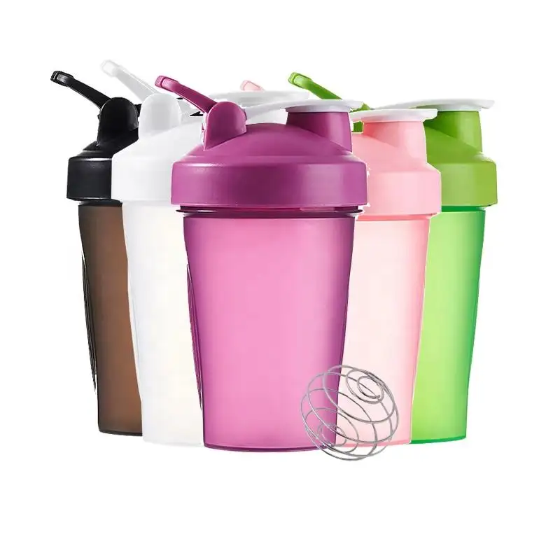 400ml Sports Water Cups Blender Protein Shaker Bottle Gym Bottle With Custom Logo Plastic Protein Power Shaker Bottle