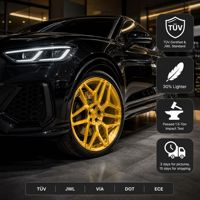 Jantes en alliage forgé sur mesure ANRUN 22 pouces noir et or bicolore à rayons en Y pour Mercedes GLE450 2024 SUV Luxe 6061-T6 DOT/JWL