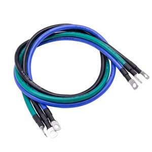 5Awg <b>Battery</b> Wire Harness 16mm Silicone Insulated Pure Copper Conductor 600V Ev <b>Battery</b> Interconnect With Ring <b>Terminals</b> - Product Image 1