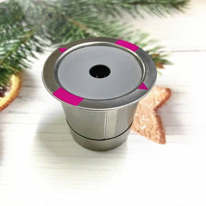 Caja de Café <span class=keywords><strong>Reutilizable</strong></span> Kcup de Acero Inoxidable 304 con un Solo Orificio, Compatible con Cafeteras <span class=keywords><strong>Keurig</strong></span> K45, Cápsulas de Café, Filtros de Café - Product Image 2