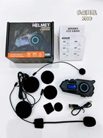 Headset Interkom Helm Motor K09 Nirkabel untuk Pengendara dengan Fitur Berbagi Musik, Radio FM, dan Interkomunikasi Tahan Air