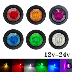 En stock étanche 12V 3LED 3/4 "rond rouge ambre LED feu de position latéral pour remorque de camion, avec 3 fils de configuration, fonction haute basse - Product Image 4