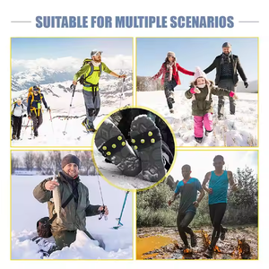<span class=keywords><strong>Ice</strong></span> Snow Grips Tacos de tracción Zapatos Grips 5 Spikes Botas Zapatos Protección segura Crampones Cadena antideslizante Zapato <span class=keywords><strong>Ice</strong></span> Walker - Product Image 6