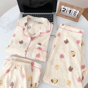 <span class=keywords><strong>Pigiama</strong></span> da donna elegante <span class=keywords><strong>con</strong></span> stampa a farfalla a 3 pezzi, abbinato a pantaloni - Product Image 3