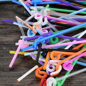 Pailles créatives bouclées biodégradables et dégradables, pailles à boire en plastique souple pour cocktails, vins, fêtes et bars - Product Image 5