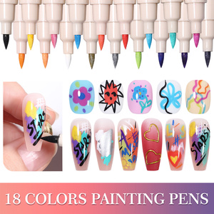 Neue 18 Farben Fett farben Nagellack Punkt ier stift Nail <span class=keywords><strong>Art</strong></span> Stifte DIY Graffiti Design Dot Painting Nail <span class=keywords><strong>Art</strong></span> Gel Liner
