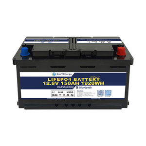 بطارية بيلي إنرجي ليثيوم فوسفات الحديد 12 فولت 150 أمبير ساعة مع توافق اتصالات قابلة لإعادة الشحن للسيارات الكهربائية والقوارب البحرية - Product Image 1