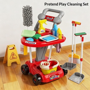 Carrello <span class=keywords><strong>Giocattolo</strong></span> per Pulizie in Plastica per Bambini e Bambine 4-6 Anni Set con <span class=keywords><strong>Aspirapolvere</strong></span> Scopa e Mocio - Product Image 2