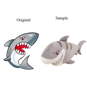 Peluche <span class=keywords><strong>animal</strong></span>, figurines de bricolage, animaux personnalisés, bon marché, vente en gros, jouet en forme de requin, hippopotame - Product Image 3