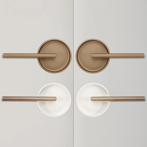 Paired Round Wardrobe Pull Handles Recessed Slot Concealed Cabinet <strong>Door</strong> <strong>Knobs</strong> for Apartments Hotels Homestays Malls - Product Image 2