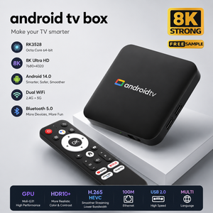 H96 Max RK3528 Octa Core 8K 2GB/4GB RAM 32GB/64GB ROM <b>Android</b> 14 Set-top TV <b>Box</b> G31 GPU Multi-Language - Product Image 1
