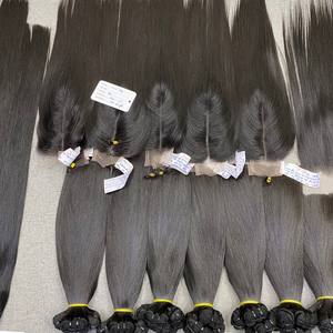 Extensions de cheveux humains vierges vietnamiens blond clair, double trame, fabriquées à la machine |   Tissage |   Brut |   Texture naturelle douce et soyeuse |   Prix d'usine - Product Image 4