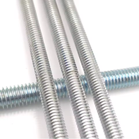 Barre filetée complète en acier au carbone galvanisé à chaud DIN975 M6-M36 pour construction, ancrage et support de structure en acier