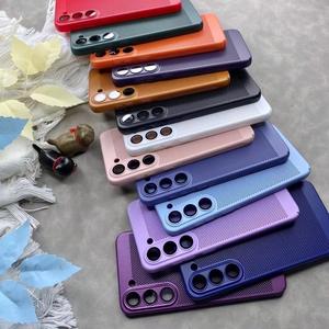 Adecuado para iPhone16 PROMAX malla transpirable disipación de calor funda para teléfono móvil esmerilado <span class=keywords><strong>Samsung</strong></span> <span class=keywords><strong>S</strong></span> <span class=keywords><strong>23</strong></span> 24 película de lente de cobertura completa - Product Image 2