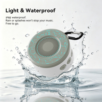 Nouveau haut-parleur portable étanche IPX6, mini haut-parleur sans fil pour la douche, lumière RGB OEM avec mousqueton