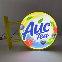 Boîtes lumineuses publicitaires en acrylique personnalisées avec logo, double face, éclairées par LED, éclairage extérieur, enseigne lumineuse pour magasin, boîte lumineuse pour café