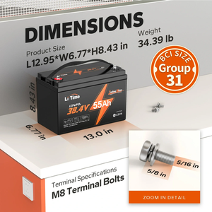 LiTime baterai Lithium Motor Trolling laut 36V 55Ah, baterai energi hijau tahan lama US EU AU JP <span class=keywords><strong>CA</strong></span> - Product Image 6