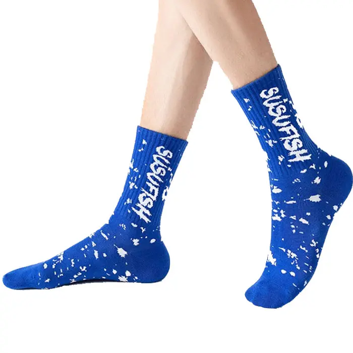 Хлопковые спортивные носки унисекс под заказ, мужские хлопковые спортивные носки под заказ, дизайнерские винтовые носки с логотипом под заказ