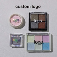 Palette de 6 couleurs de poudre chromée miroir solide, pigment métallique pour ongles, logo personnalisé, vente en gros en vrac, emballage OEM pris en charge