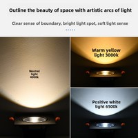 Lumière de grille LED, projecteur à trois têtes, ampoule à faisceau, aluminium encastré, COB commercial, angle réglable, anti-éblouissement, downlight