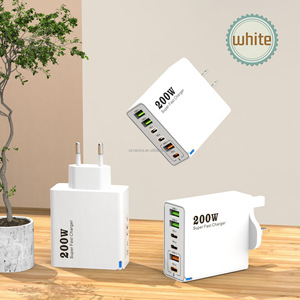 Sạc <span class=keywords><strong>USB</strong></span>-C 200W 6 cổng siêu tốc, chuẩn EU US UK, dành cho điện thoại Huawei/Xiaomi/Samsung - Product Image 3