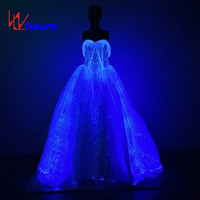 Dream Shining LED Disfraces Programable Princesa Vestido de novia luminoso para danza del vientre y ropa de rendimiento de salón