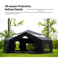 Tente Gonflable Grande Taille pour Famille, Imperméable et Chaude en Oxford Épaissi, Montage Rapide, 4 Saisons, pour Camping en Plein Air - Vente Chaude