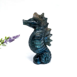Ingrosso cristallo naturale animale di intaglio cavallo marino di pietra Labradorite di cristallo cavalluccio marino per la decorazione e il regalo - Product Image 5