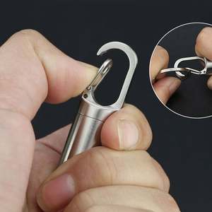 Small Pocket <b>Pill</b> <b>Box</b>, Keychain Stainless Steel Portable Waterproof Travel <b>Pill</b> Container Cute Keychain <b>Pill</b> Case Holder/ - Product Image 5