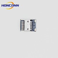 Conector USB 3.1 TIPO E Macho con cuerpo corto, tipo soldado con cable, con pin de posicionamiento LCP Negro