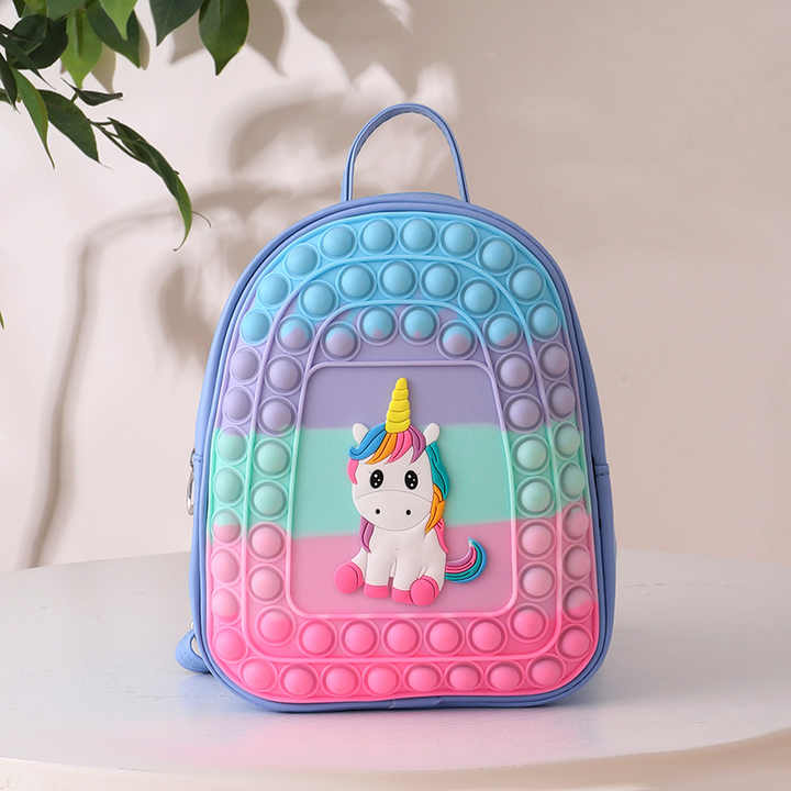 Push Itting Silicone Backpack Fidget Toy Push Pop Bubble Squeeze ...