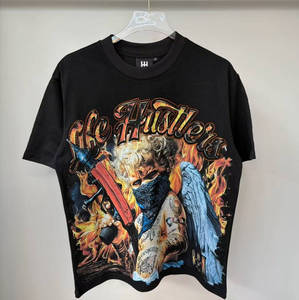 เสื้อยืดดีไซน์ใหม่ Life T-Shirt Hustlers สำหรับผู้ชาย สไตล์เรโทร ผ้าฝ้ายถัก ระบายอากาศได้ดี เสื้อยืดแขนสั้นลำลอง พิมพ์ลายดิจิทัล - Product Image 6