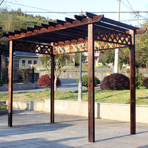 Pergola <span class=keywords><strong>de</strong></span> jardin en bois <span class=keywords><strong>de</strong></span> cèdre <span class=keywords><strong>de</strong></span> haute qualité, étagère <span class=keywords><strong>de</strong></span> luxe, Design <span class=keywords><strong>de</strong></span> bonne qualité, Pergola d'extérieur - Product Image 4