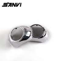 SANVI Nouveau Cache de Lentille de Projecteur LED 3.0 Pouces pour Phares de Voiture, Cache Chromé pour Rénovation/Mise à Niveau