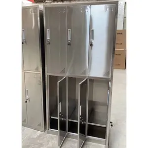 Placard armoire de rangement armoire en acier inoxydable en acier inoxydable mini casier simple solide métal matériel armoire cuisine