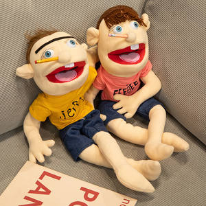 Jeff Series Grandes marionnettes à main en peluche Coton Ventriloque Zombie Multi-Character 31-50cm Bouches mobiles Jardin d'enfants interactif - Product Image 3