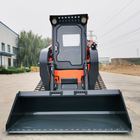 Mini-chargeuse compacte diesel multifonctionnelle chinoise, chargeuse sur chenilles hydraulique compacte