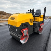 Compacteur routier vibrant à double tambour, diesel/essence, homologué CE pour le compactage de l'asphalte, du gravier et du sol