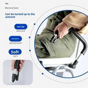 Aleación de aluminio <span class=keywords><strong>para</strong></span> evitar la oxidación, rehabilitación, altura ajustable, equipo de seguridad giratorio <span class=keywords><strong>para</strong></span> baño, <span class=keywords><strong>silla</strong></span> de <span class=keywords><strong>ducha</strong></span> <span class=keywords><strong>para</strong></span> ancianos - Product Image 2