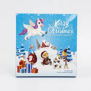 Benutzer definierte Weihnachten 24pcs Advents kalender Pappkarton Überraschung Blind Geschenk box für Schokoladen kosmetik