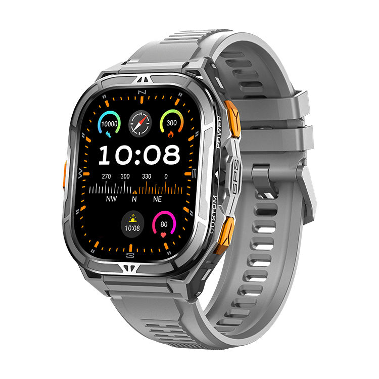 5ATM Waterproof GPS Smartwatch with AMOLED Screen Message Reminder