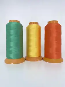 Máquina de costura multicolorida de alta resistência, filamento, poliéster, adesivo, linha