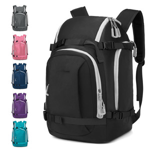 Bolsa de esquí personalizada de muestra gratis, ligera, duradera, de cuero genuino, desmontable para cascos de esquí, botas de esquí, mochila para botas de esquí Más - Product Image 1